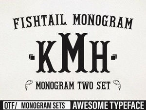 Craft Stylish Monograms with Fishtail Font Designs
