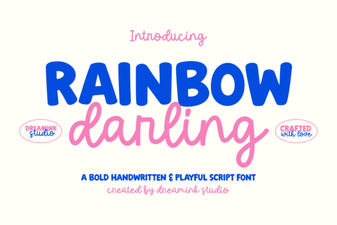 Rainbow Darling Duo: a Creative Display Font Pair