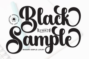 Showcase Design Ideas with a Black Sample Font