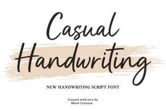 Crafting with Casual Handwriting Fonts